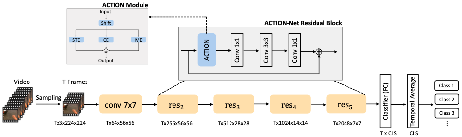 动作识别最新高效利器 ACTION-Net：通用的多路径激活模块 | CVPR 2021