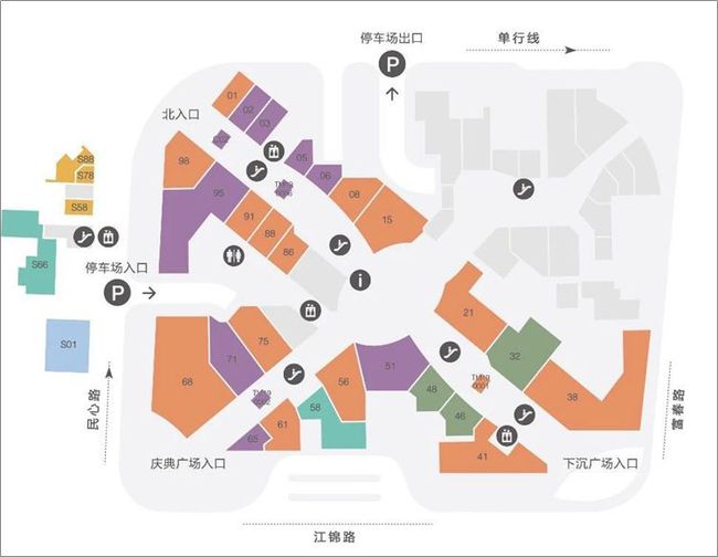 html5,收集50张商场平面图,看购物中心动线规划 - 重庆万象城平面 