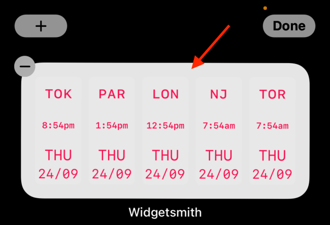 Tap a widget to edit it in Widgetsmith.