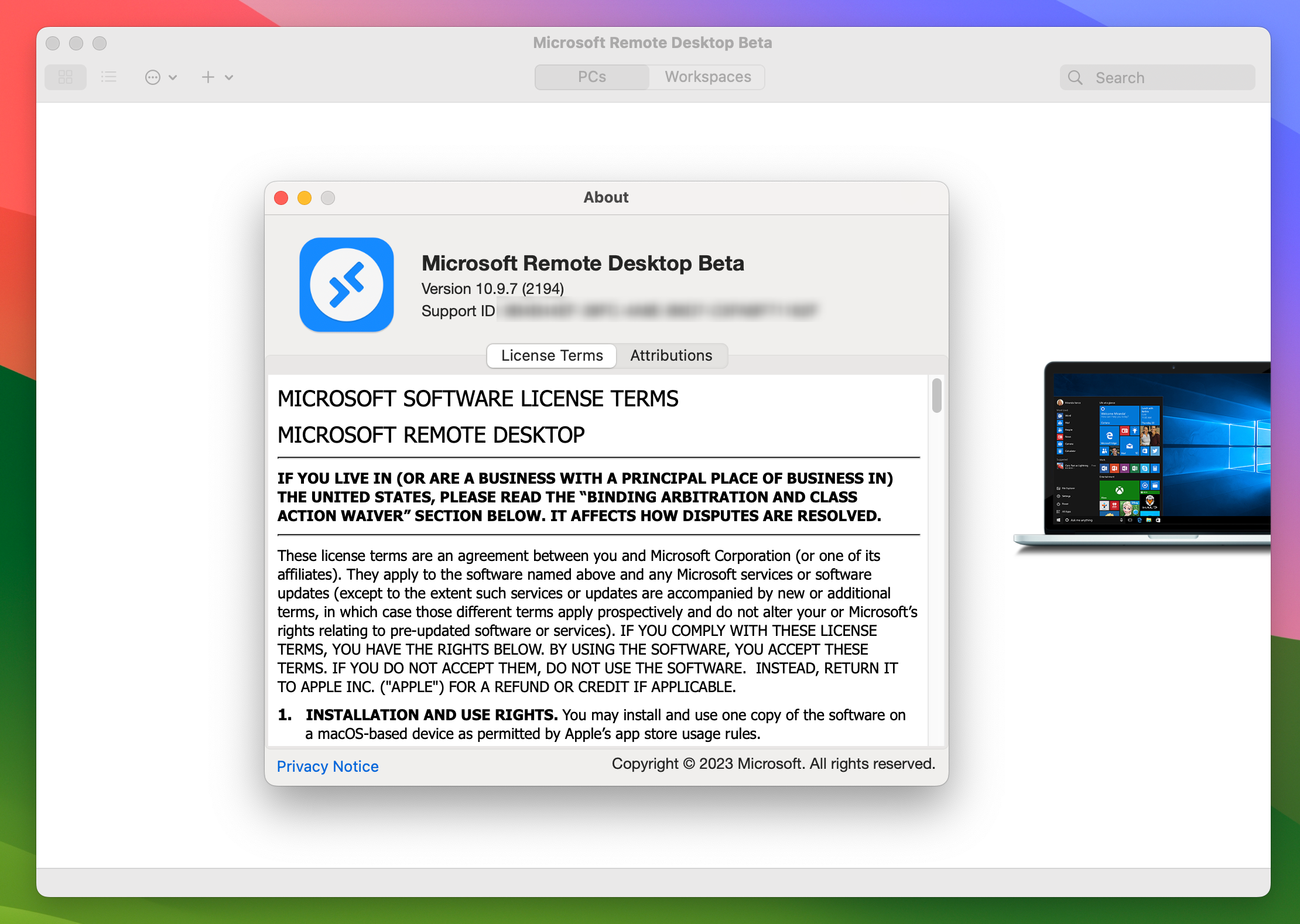 Microsoft Remote Desktop Beta for Mac v10.9.7.2194 - 微软远程连接工具