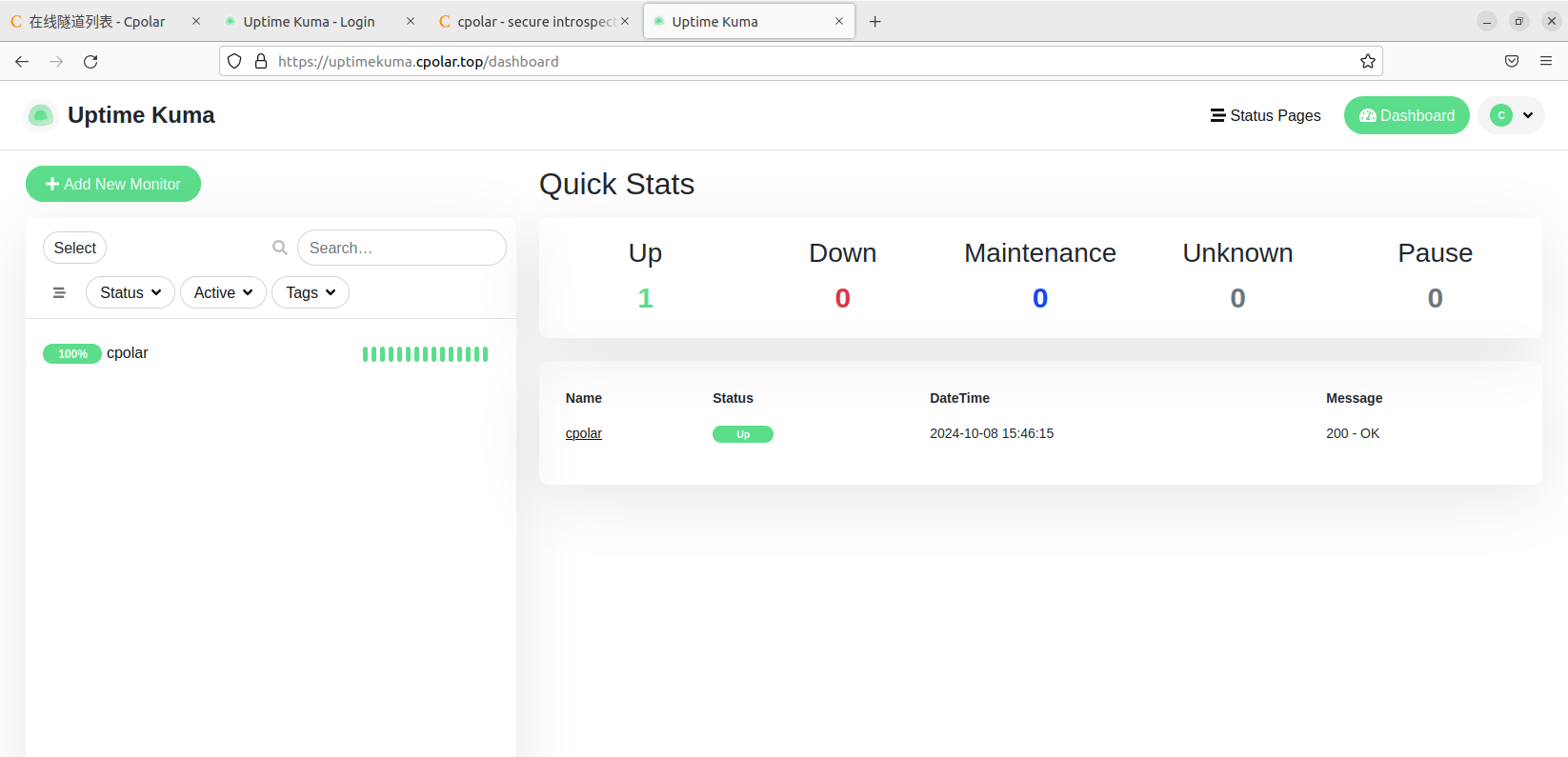 【开源监控工具】Uptime Kuma：几分钟设置实时监控你的网站性能