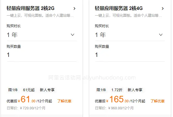 2024年阿里云服务器按年与按带宽活动价格出炉，最低仅需61元/1年