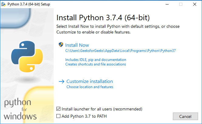 如何在Windows上安装python