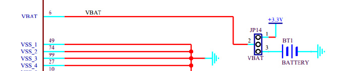 STM32 wbrVBAT外围电路接法详解