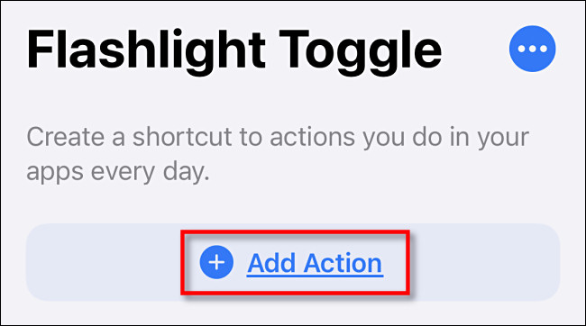 Tap "Add Action."