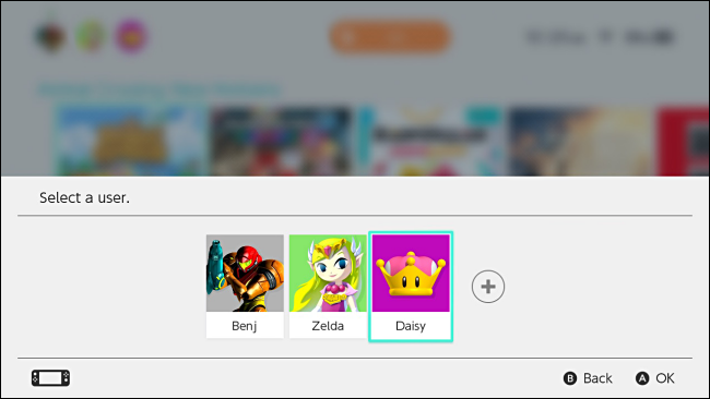 Nintendo Switch: Select User