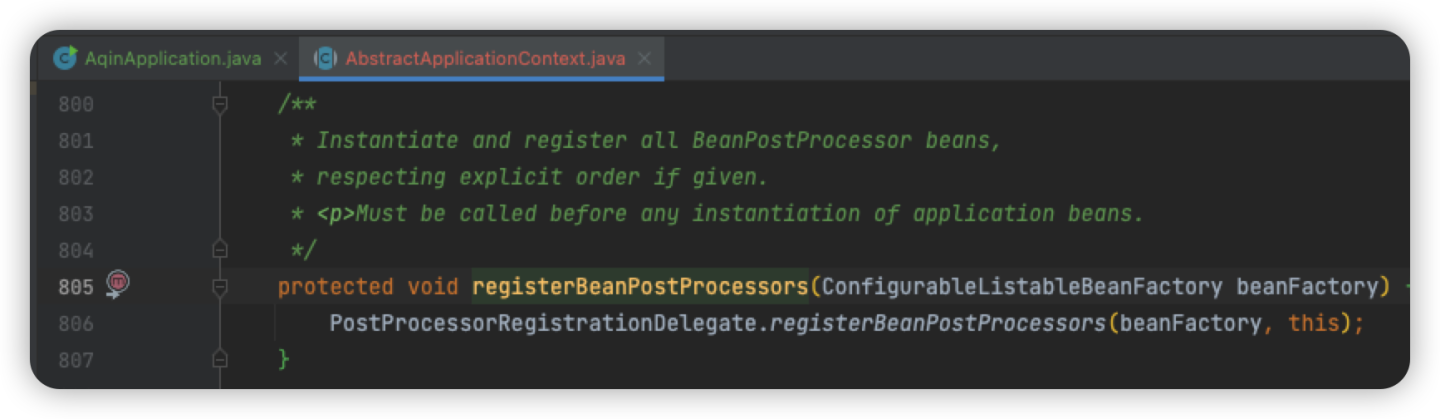 【Spring源码】12. 注册bean处理器registerBeanPostProcessors()