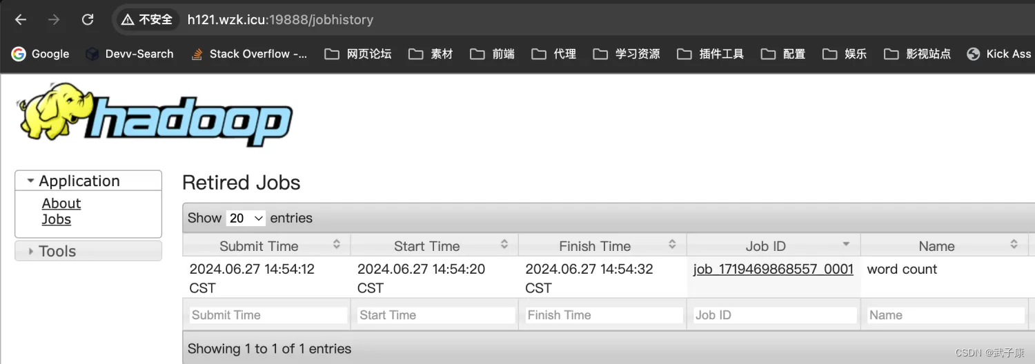 Hadoop-06-Hadoop集群 历史服务器配置 超详细 执行任务记录 JobHistoryServer MapReduce执行记录 日志聚合结果可视化查看_mapreduce_05