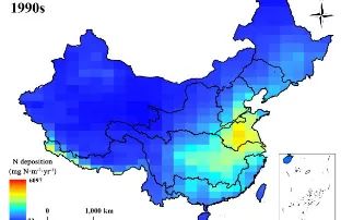 中国内陆水体氮沉降数据集（1990s-2010s）