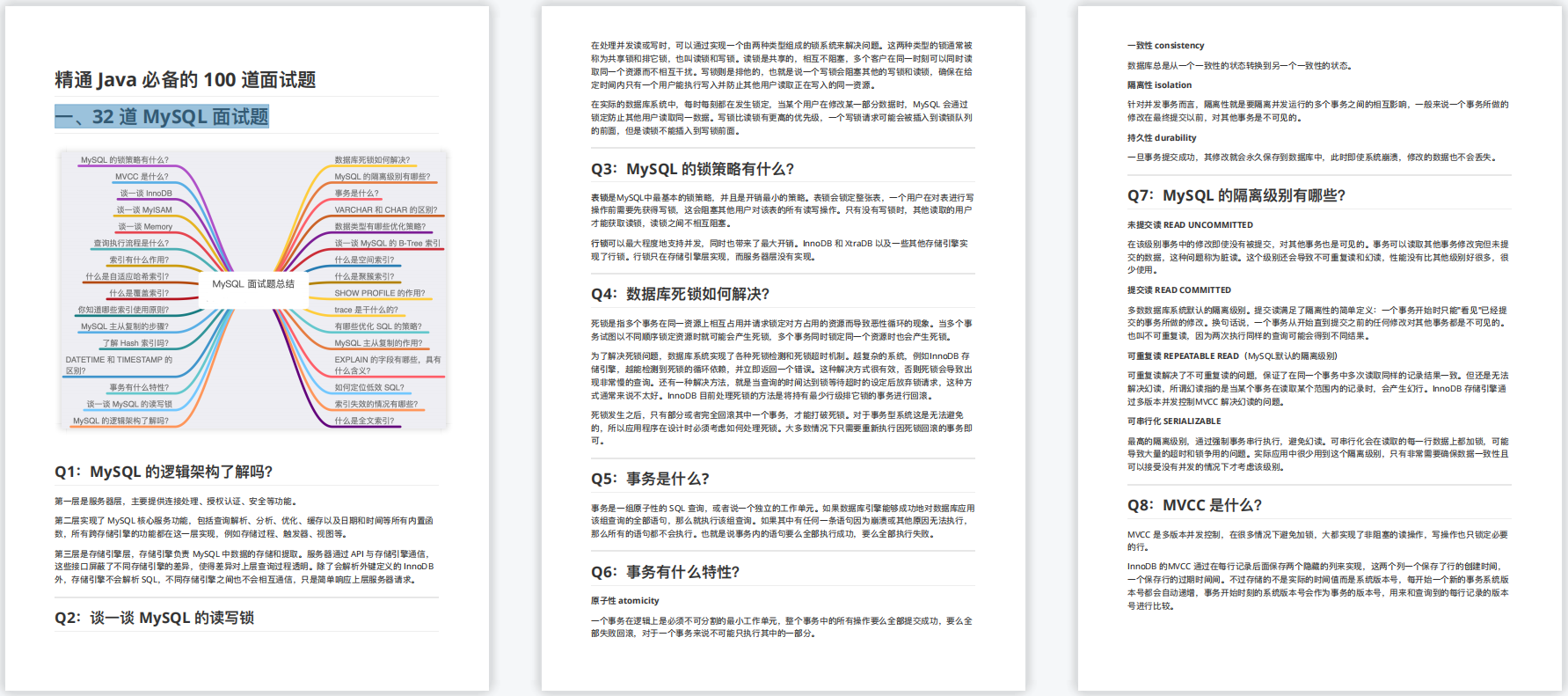 年薪50W架构师，总结了100个JAVA高频面试题，不愧是阿里程序员