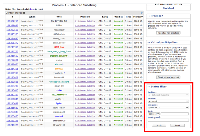 显示状态过滤器位置的图像（右下角）