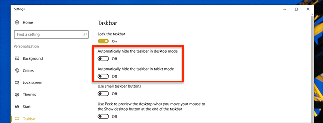 hide-taskbar-options