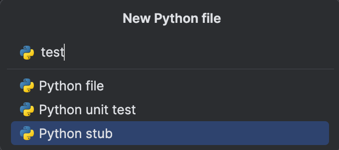 在 PyCharm 中创建 Python 存根文件