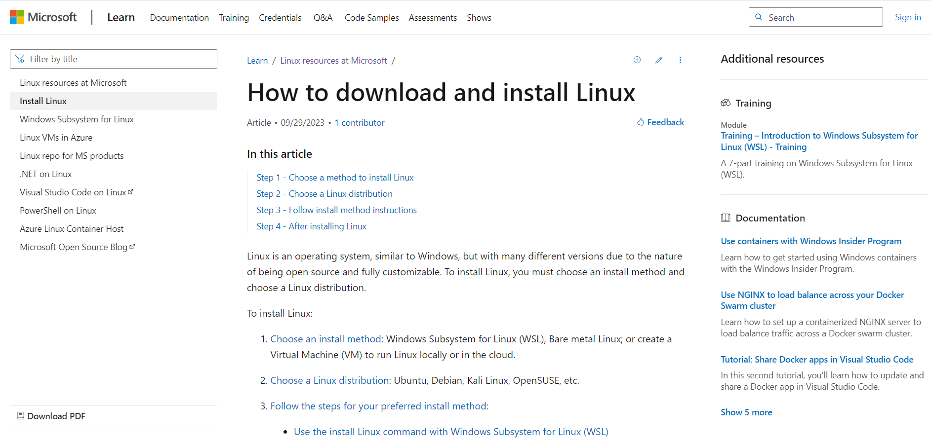微软带你玩转 Linux —— 发布《如何下载和安装 Linux》教程