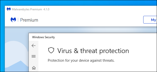 Malwarebytes Premium and Windows Security on Windows 10