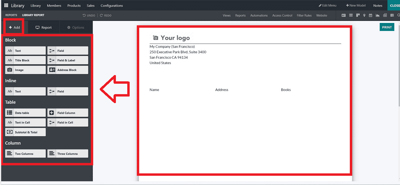 如何在 odoo-16-studio-module-18-cybrosys 中自定义视图和报告