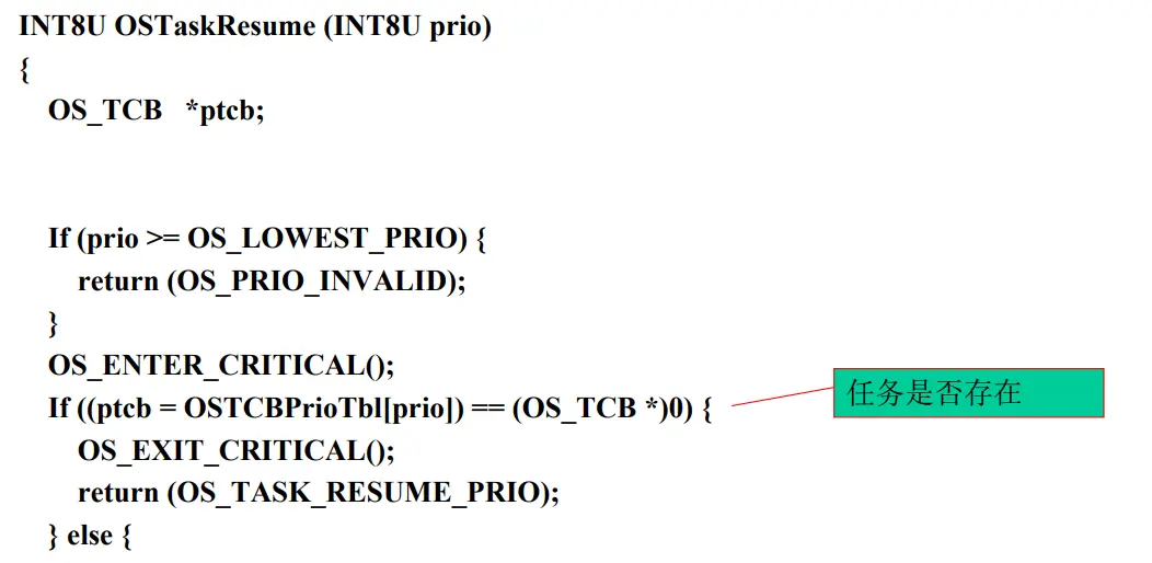 OSTaskResume Function