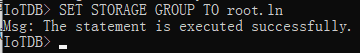 iotdb需要事先设置存储组，SET STORAGE GROUP TO root.ln，再放时间序列