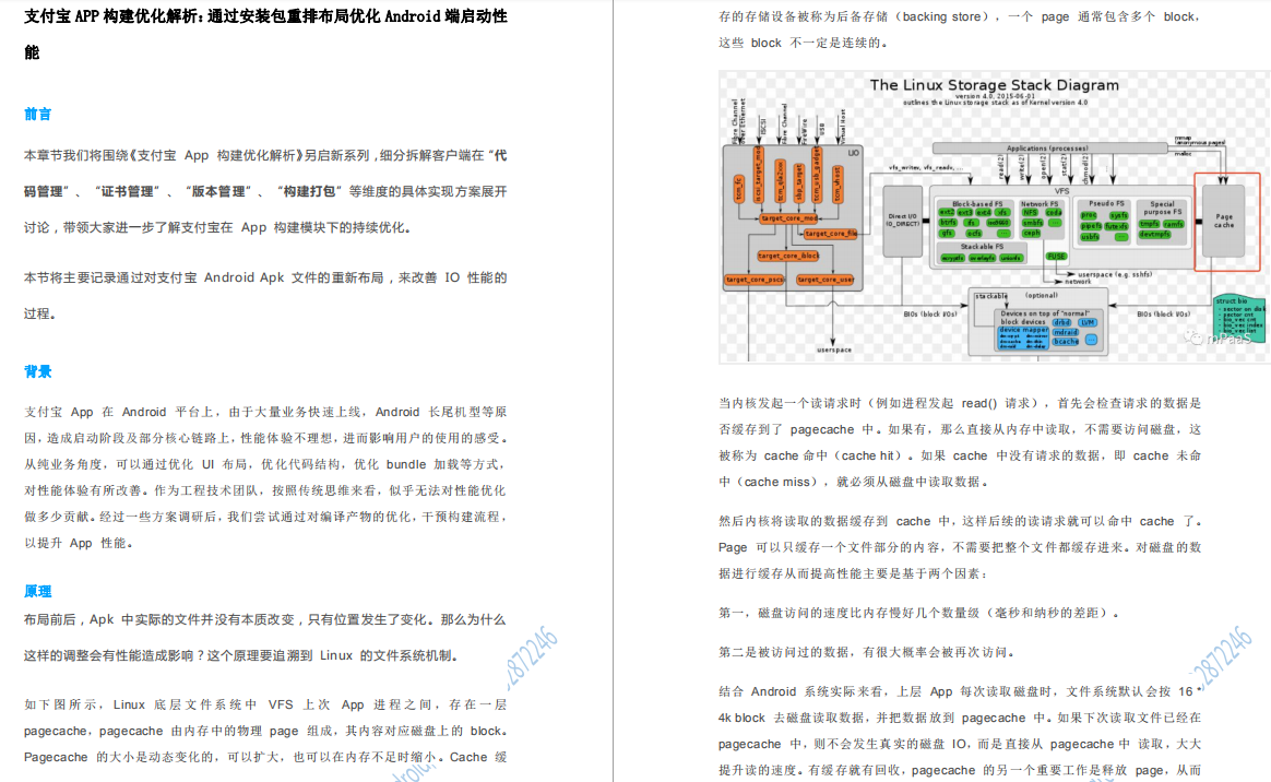 Performance optimization part analysis content