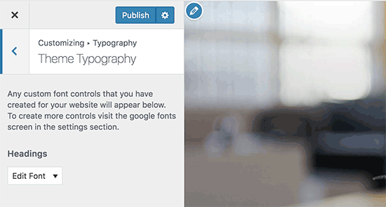 Theme typography option Theme typography option