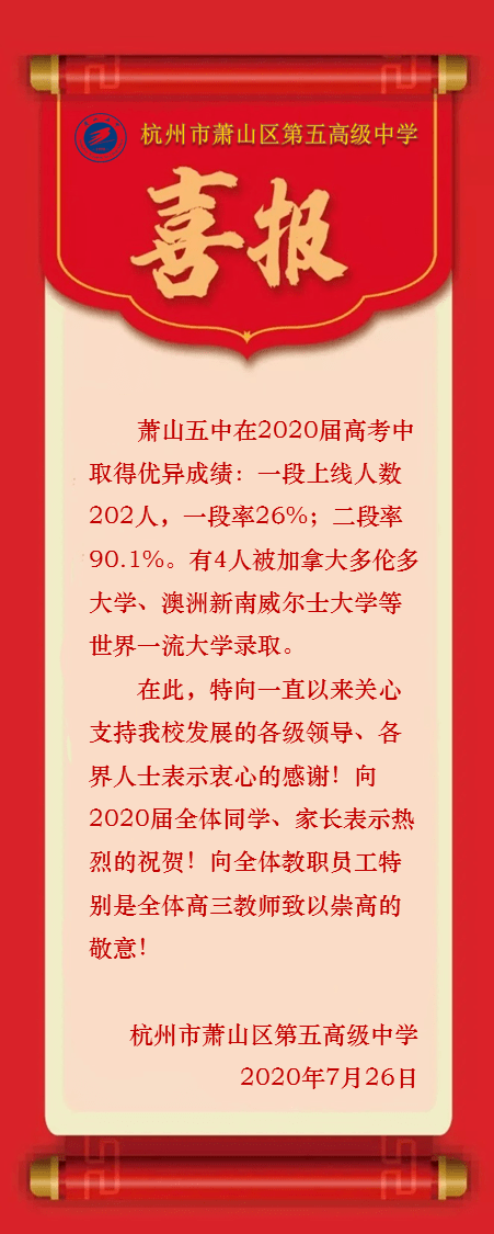 2021萧山三中高考成绩查询,最全!萧山各大高中上线人数揭晓!