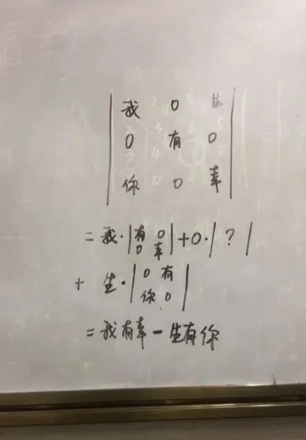 学霸隐藏式表白数学图片