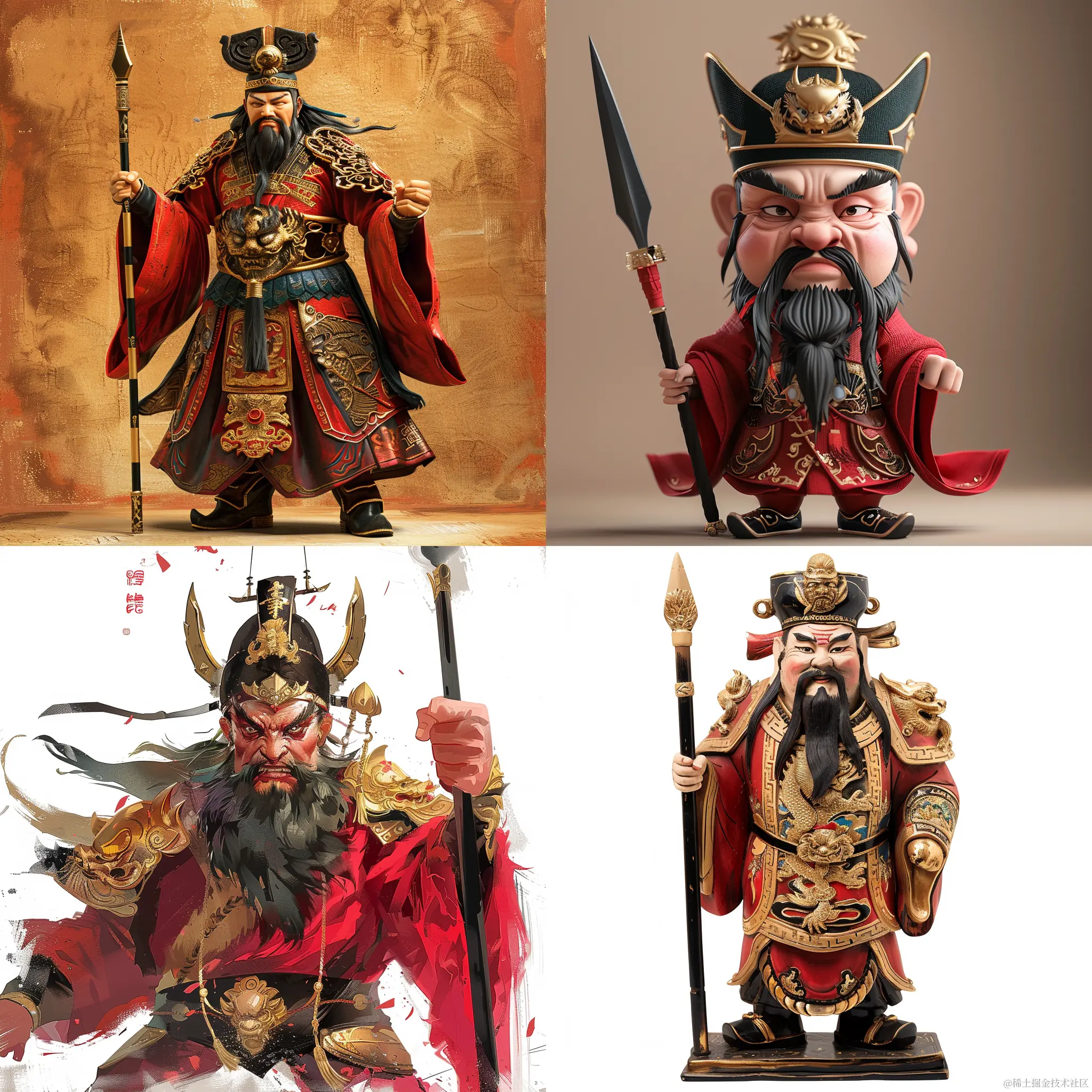 我用 ai 设计的第一个游戏角色钟馗!