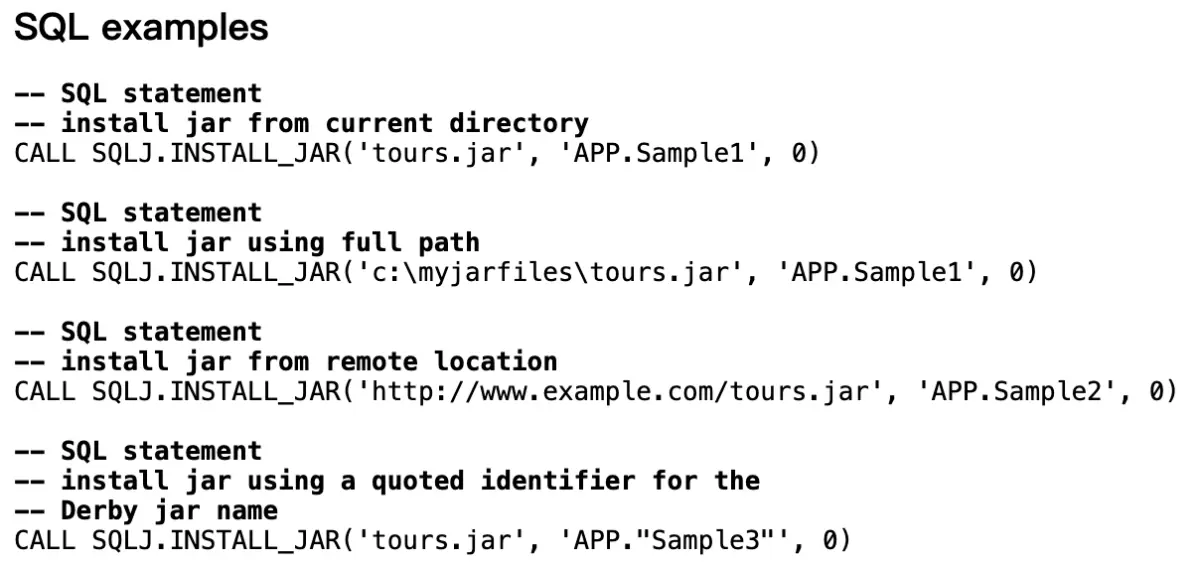 SQLJ.INSTALL_JAR用法示例