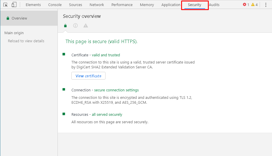 Open SSL Certificate From Developer Tools in Google Chrome