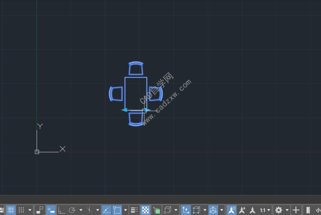 cad动态块制作翻转cad餐桌动态块制作教程