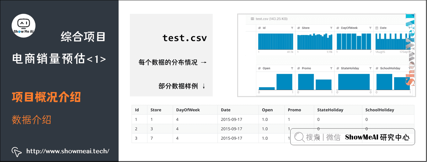 综合项目; 电商销量预估<1>; 项目概况介绍; 数据介绍; 6-10