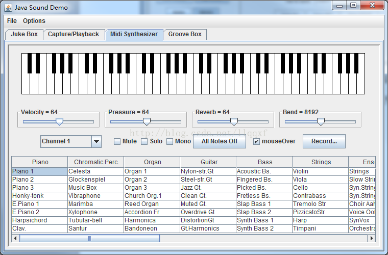 【包运行】Java swing实现录音、播放、180多种乐器模拟、电子钢琴等功能