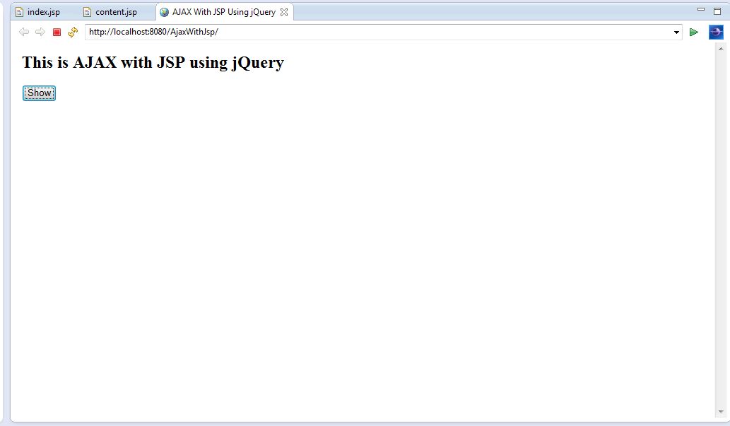 AJAX with JSP Using jQuery Example