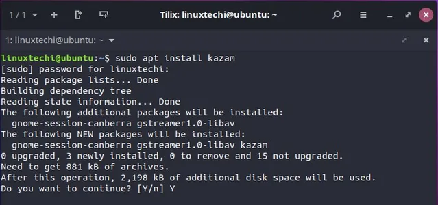 Install-Kazam-with-apt-command