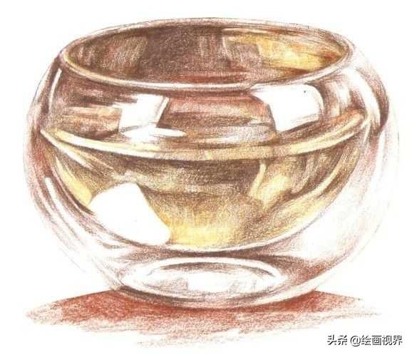 玻璃质感怎么用彩铅画玻璃质感的鱼缸原来这么简单小白也能学会