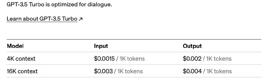 OpenAI的收费标准