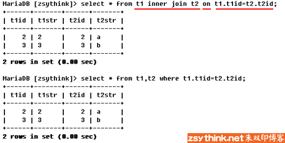 mysql/mariadb知识点总结（16）：select语句总结之三：多表查询