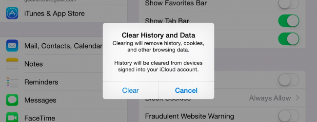 如何在iPhone或iPad上的Safari中清除历史记录，缓存和Cookie