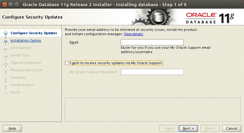 How to install Oracle on Ubuntu – Oracle Universal installer is launched