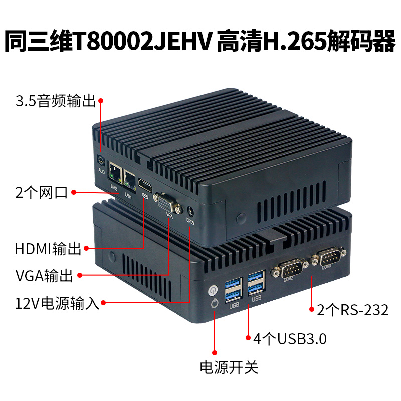 同三维T80002JEHV H.265高清解码器