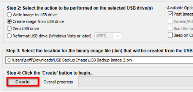 Create Button for USB Image