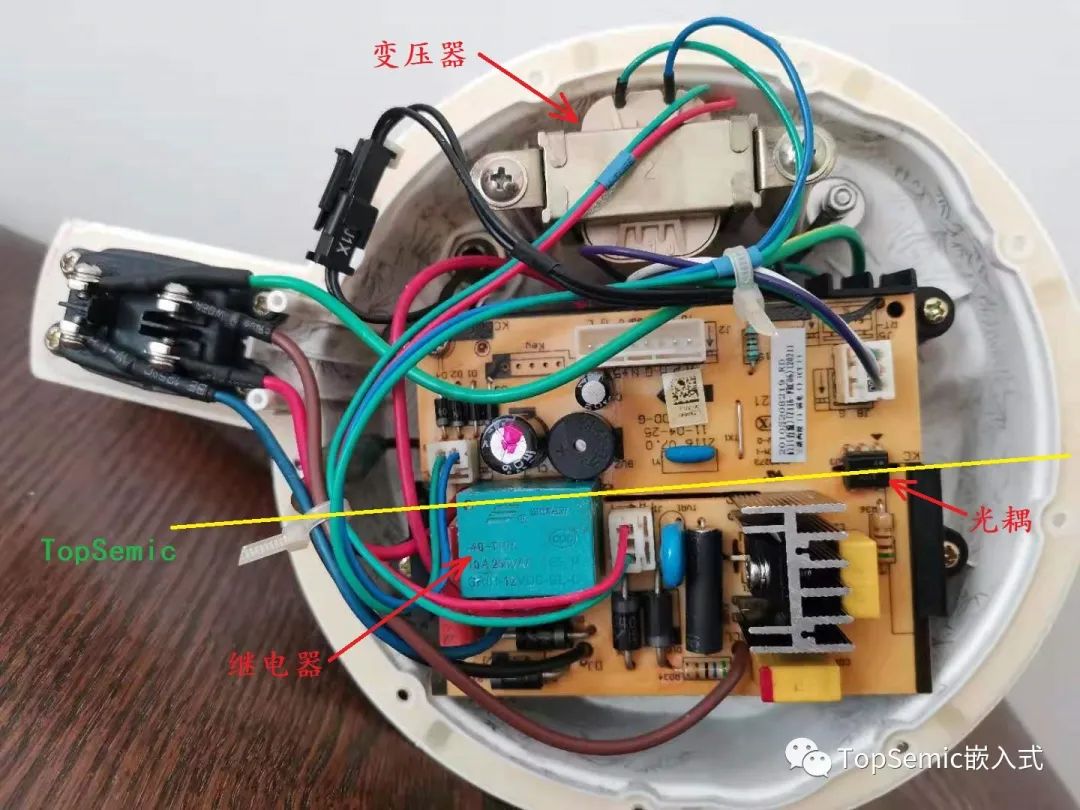 美的豆浆机实物接线图图片