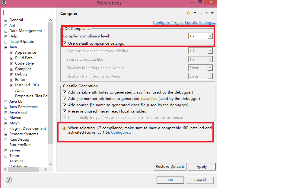 java compliance_java complier compliance level问题引发的思考