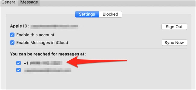 Messages preferences on macOS
