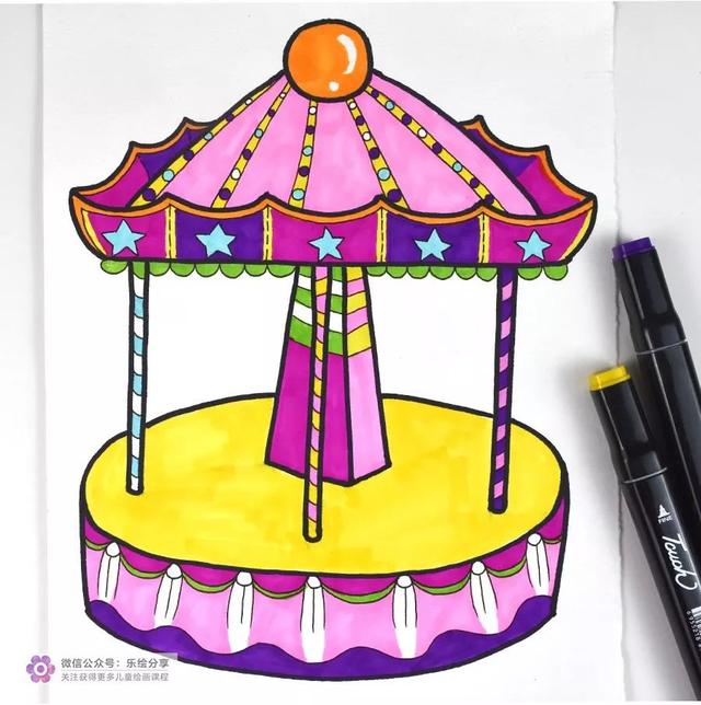 木马不能上传童短发绘画教程快乐的旋转木马