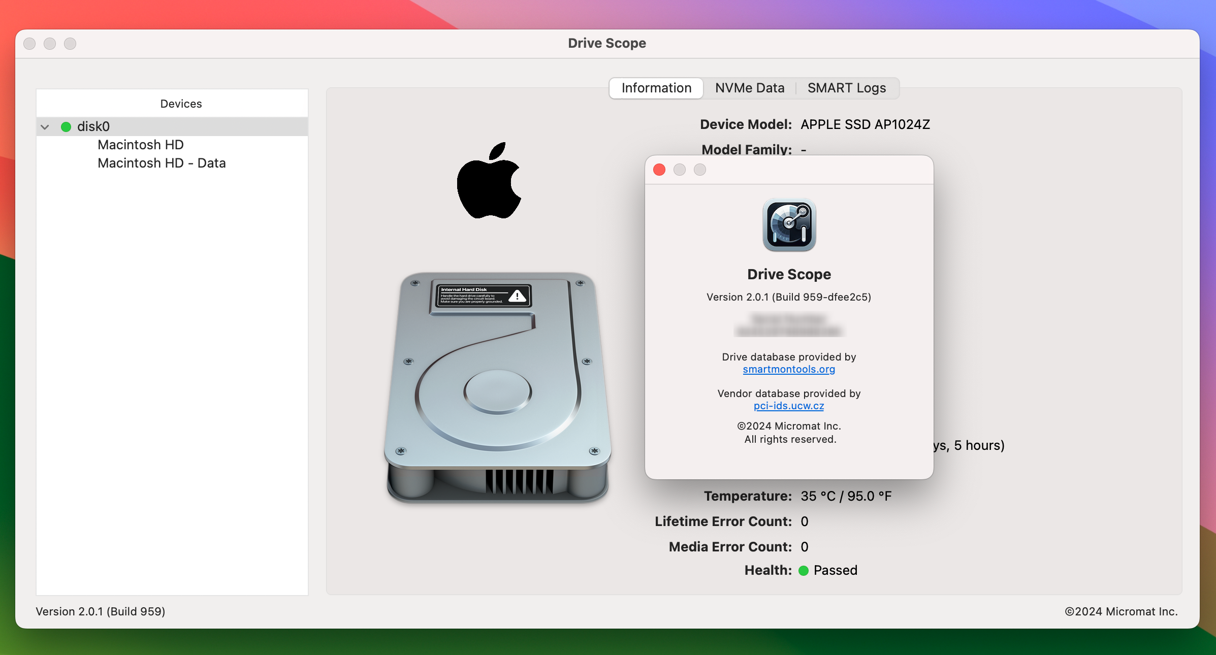 Drive Scope for Mac v2.0.1 - 硬盘健康检查预警软件