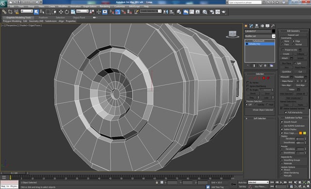 3D 工作室最大建模教程未来派螺栓枪