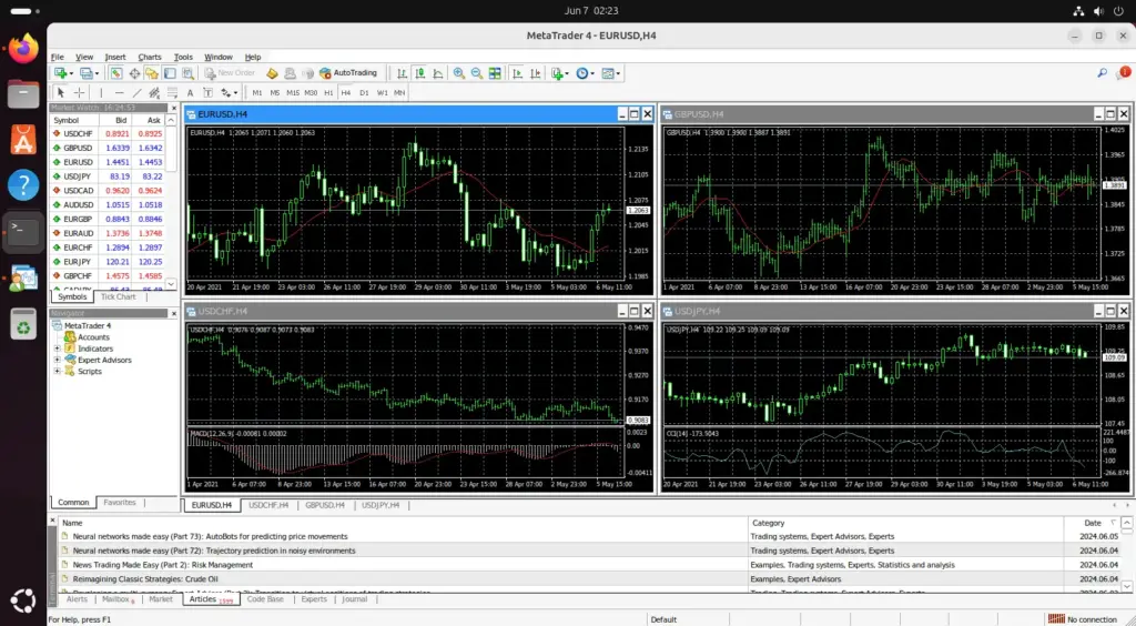 在 Ubuntu 24.04 上安装 MetaTrader 4 和 5