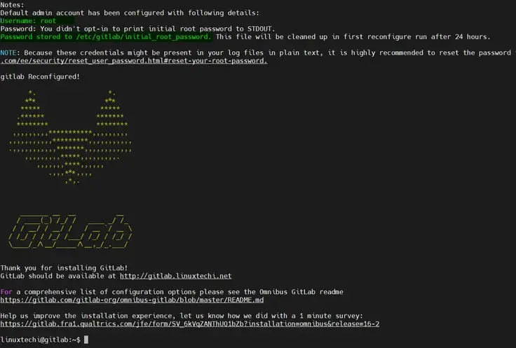 Gitlab-Successful-Installlation-Message-Ubuntu