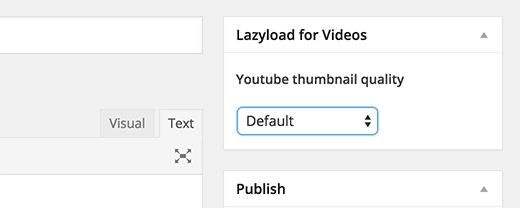 Controlling YouTube thumbnail  quality for posts and pages